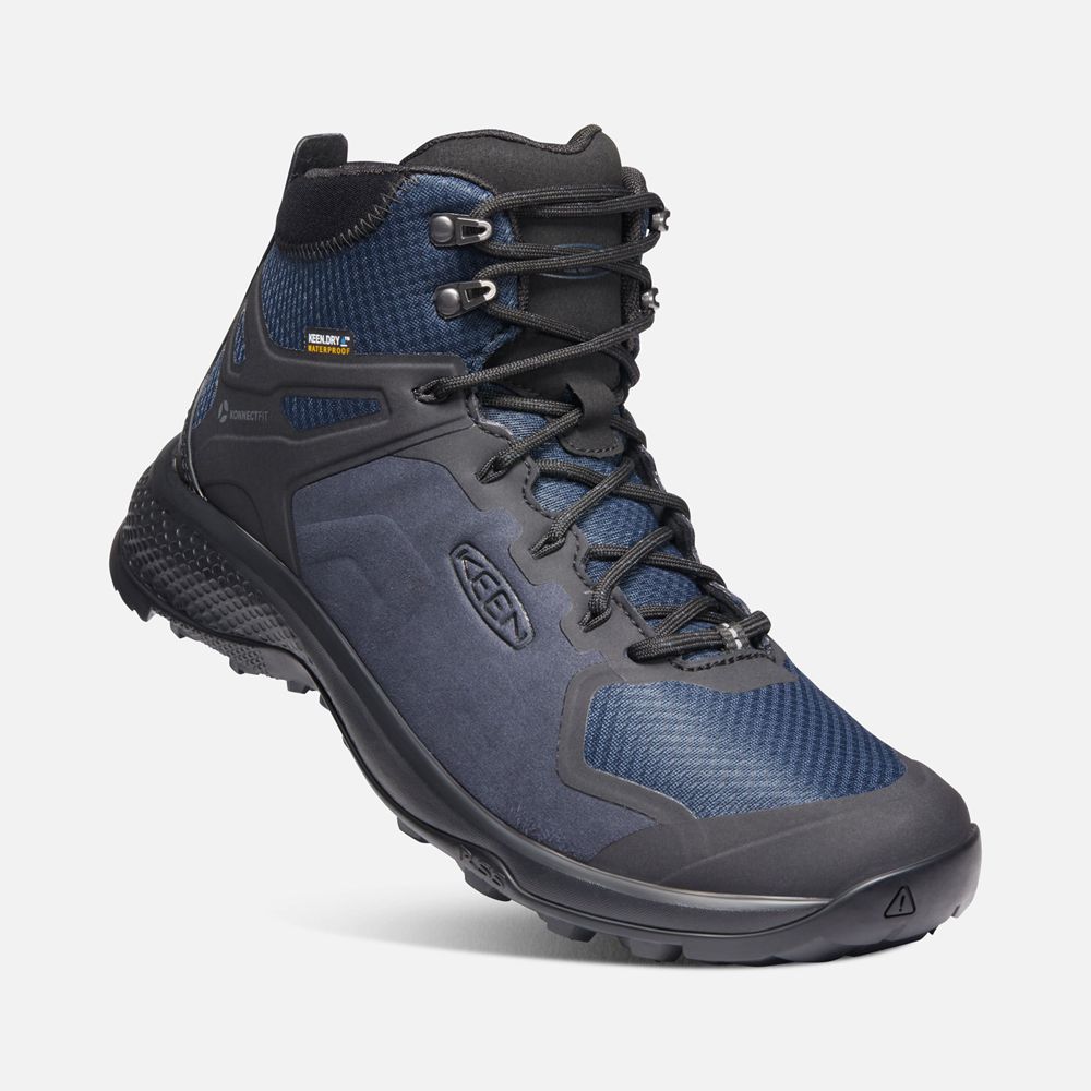 Bottes de Randonnée Keen Homme Bleu Marine/Noir | Explore Waterproof | JDBAQ-2765